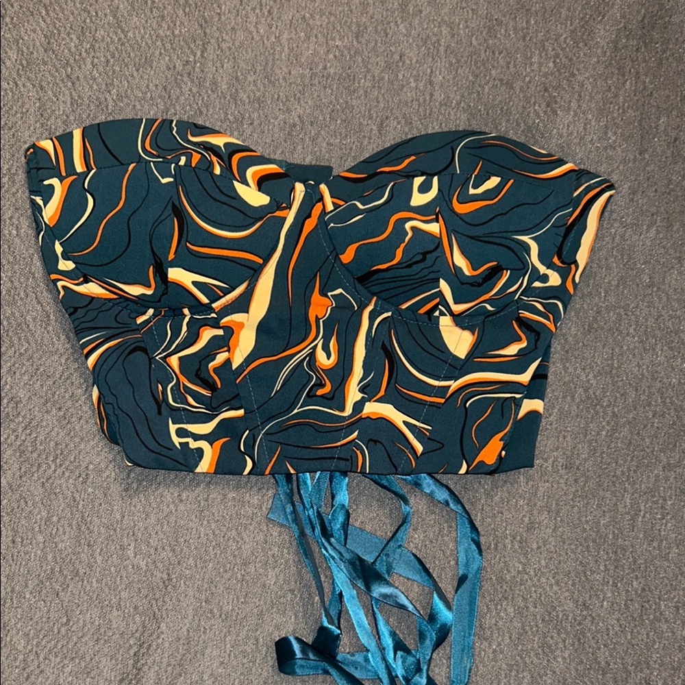 Stylish Abstract Bustier Top